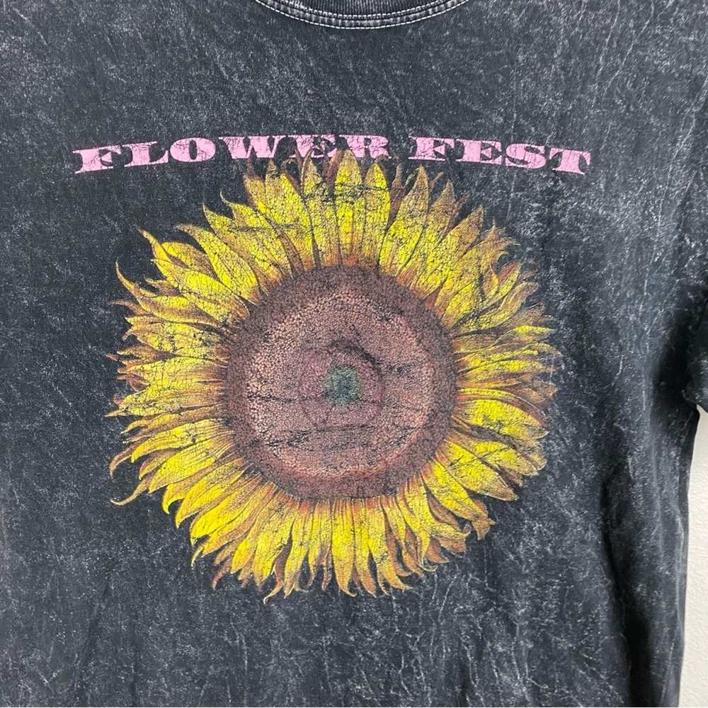 Fifth Sun Flower Fest Crop Tee Shirt sz S - Picture 4 of 5